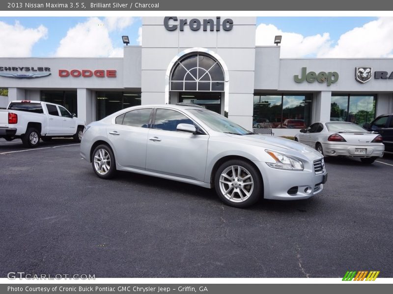 Brilliant Silver / Charcoal 2013 Nissan Maxima 3.5 S