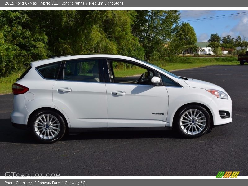 Oxford White / Medium Light Stone 2015 Ford C-Max Hybrid SEL