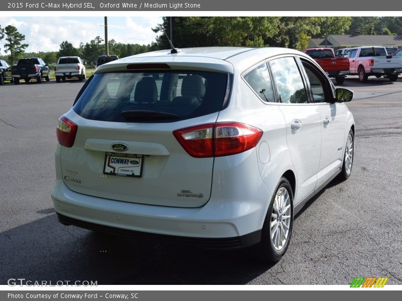 Oxford White / Medium Light Stone 2015 Ford C-Max Hybrid SEL