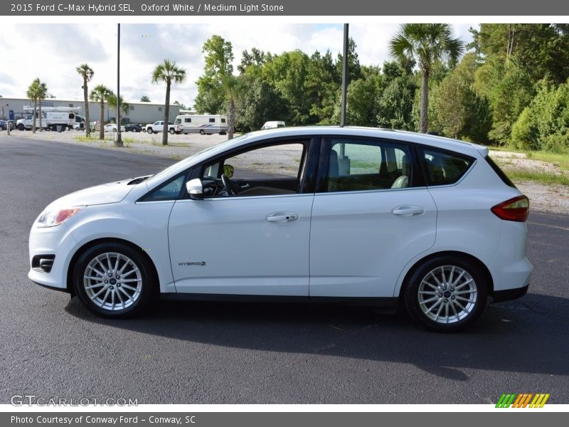 Oxford White / Medium Light Stone 2015 Ford C-Max Hybrid SEL