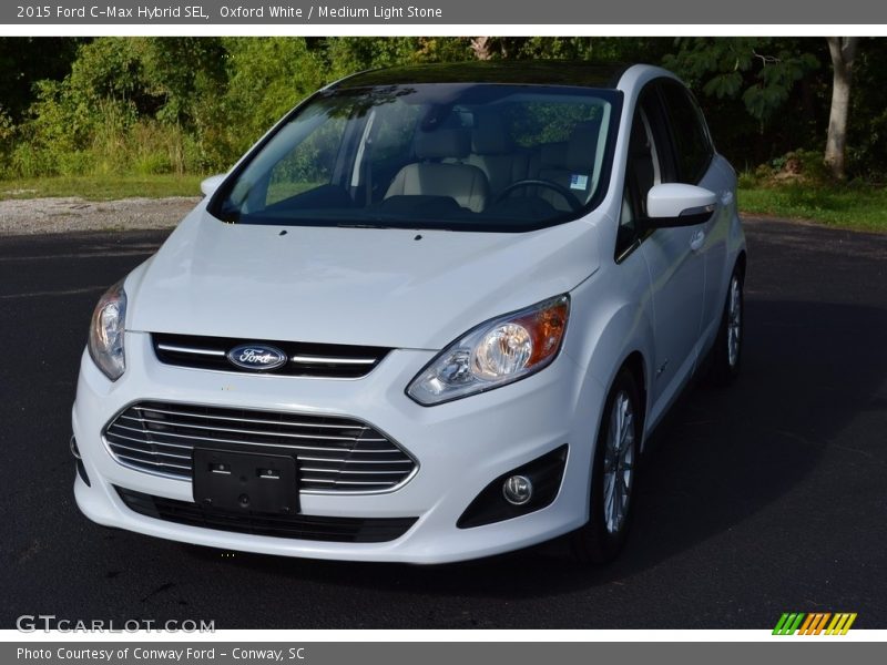 Oxford White / Medium Light Stone 2015 Ford C-Max Hybrid SEL