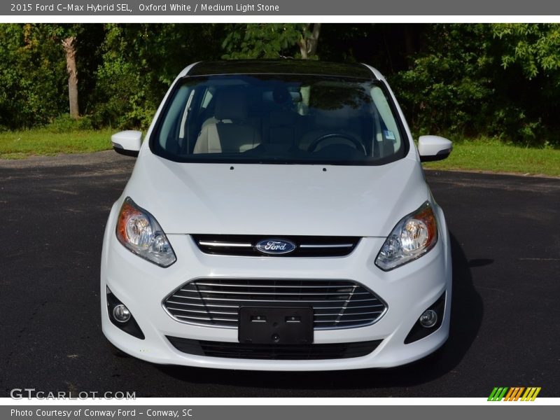 Oxford White / Medium Light Stone 2015 Ford C-Max Hybrid SEL