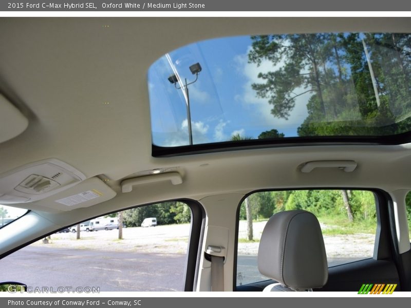Oxford White / Medium Light Stone 2015 Ford C-Max Hybrid SEL