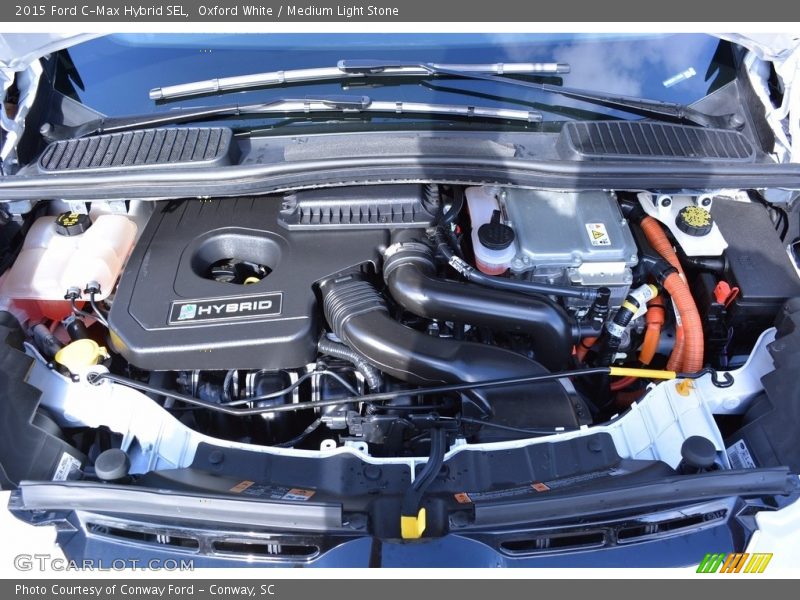 Oxford White / Medium Light Stone 2015 Ford C-Max Hybrid SEL