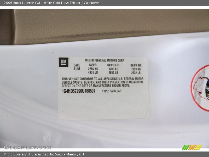 White Gold Flash Tricoat / Cashmere 2006 Buick Lucerne CXL