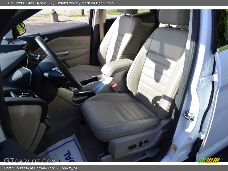 Oxford White / Medium Light Stone 2015 Ford C-Max Hybrid SEL