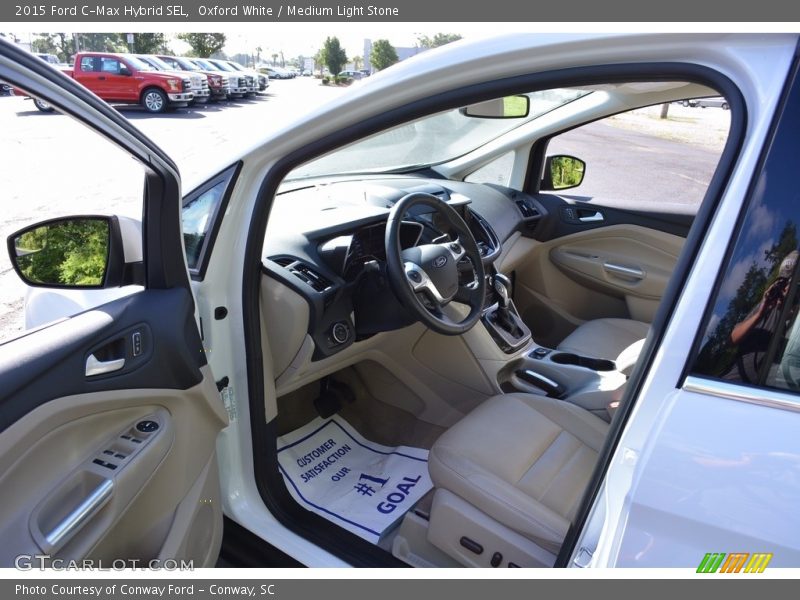 Oxford White / Medium Light Stone 2015 Ford C-Max Hybrid SEL