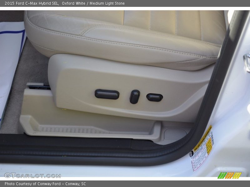 Oxford White / Medium Light Stone 2015 Ford C-Max Hybrid SEL