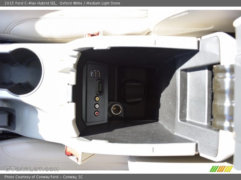 Oxford White / Medium Light Stone 2015 Ford C-Max Hybrid SEL