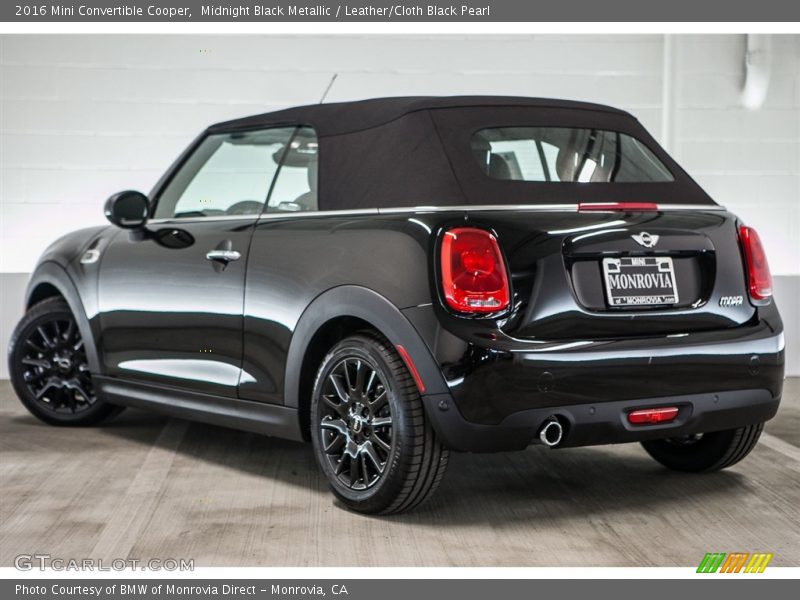 Midnight Black Metallic / Leather/Cloth Black Pearl 2016 Mini Convertible Cooper