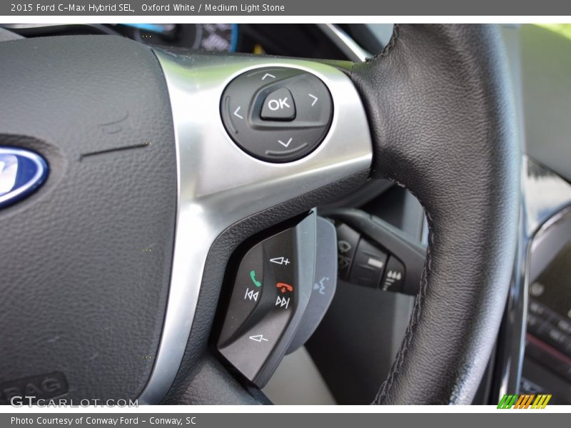 Oxford White / Medium Light Stone 2015 Ford C-Max Hybrid SEL