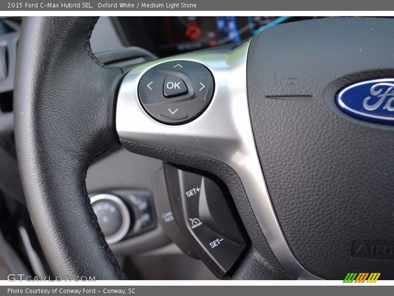 Oxford White / Medium Light Stone 2015 Ford C-Max Hybrid SEL
