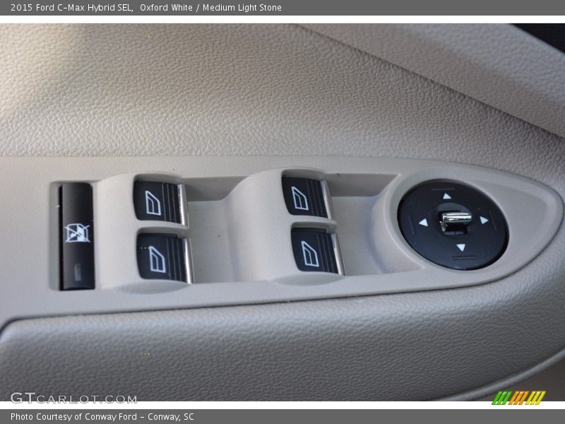 Oxford White / Medium Light Stone 2015 Ford C-Max Hybrid SEL