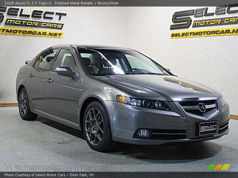 Polished Metal Metallic / Ebony/Silver 2008 Acura TL 3.5 Type-S