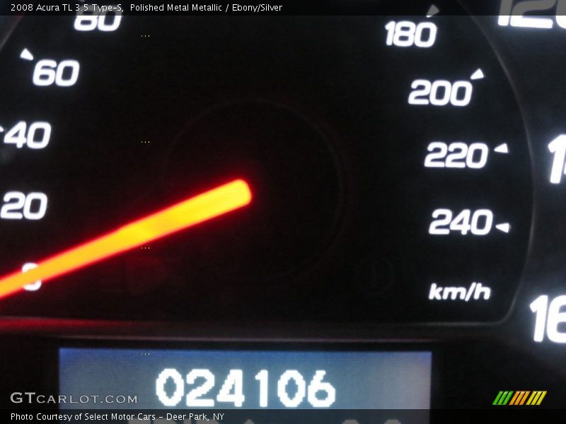 Polished Metal Metallic / Ebony/Silver 2008 Acura TL 3.5 Type-S