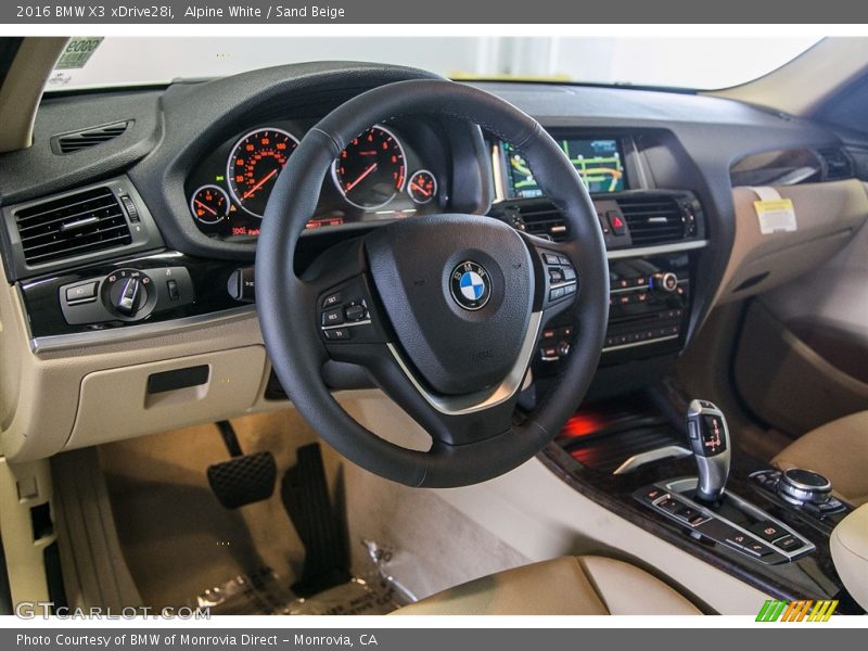 Alpine White / Sand Beige 2016 BMW X3 xDrive28i