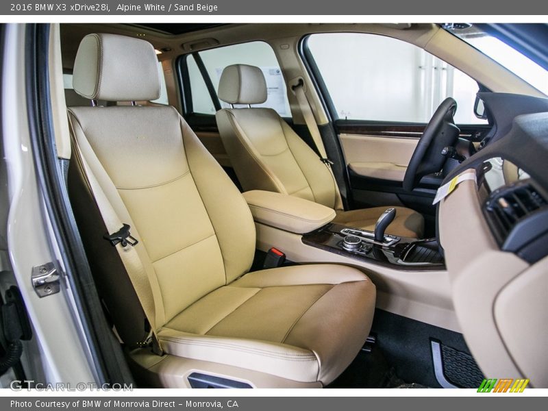 Alpine White / Sand Beige 2016 BMW X3 xDrive28i