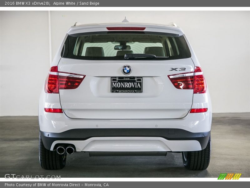 Alpine White / Sand Beige 2016 BMW X3 xDrive28i