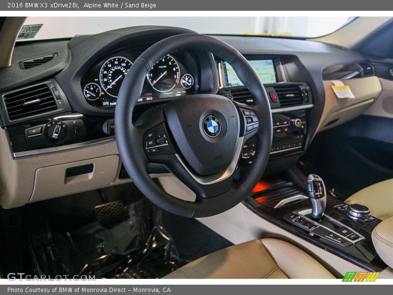 Alpine White / Sand Beige 2016 BMW X3 xDrive28i