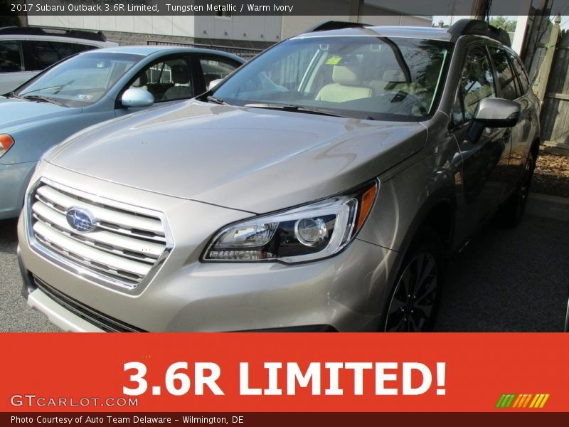 Tungsten Metallic / Warm Ivory 2017 Subaru Outback 3.6R Limited