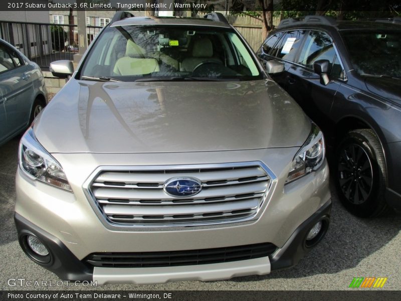Tungsten Metallic / Warm Ivory 2017 Subaru Outback 3.6R Limited