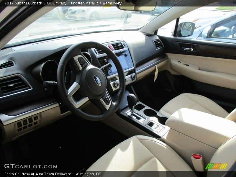 Tungsten Metallic / Warm Ivory 2017 Subaru Outback 3.6R Limited