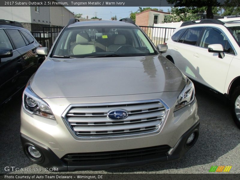 Tungsten Metallic / Warm Ivory 2017 Subaru Outback 2.5i Premium