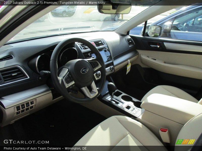 Tungsten Metallic / Warm Ivory 2017 Subaru Outback 2.5i Premium