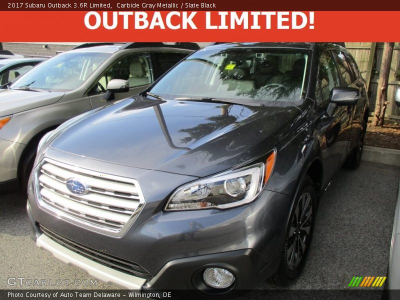 Carbide Gray Metallic / Slate Black 2017 Subaru Outback 3.6R Limited