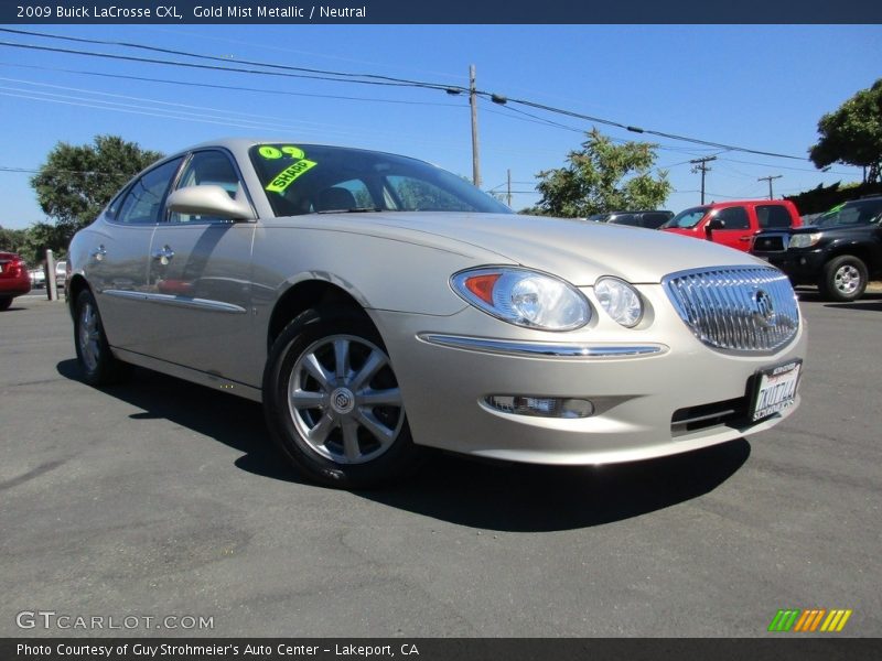 Gold Mist Metallic / Neutral 2009 Buick LaCrosse CXL