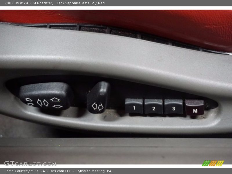 Black Sapphire Metallic / Red 2003 BMW Z4 2.5i Roadster