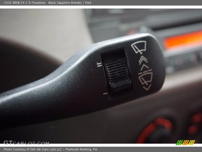 Black Sapphire Metallic / Red 2003 BMW Z4 2.5i Roadster