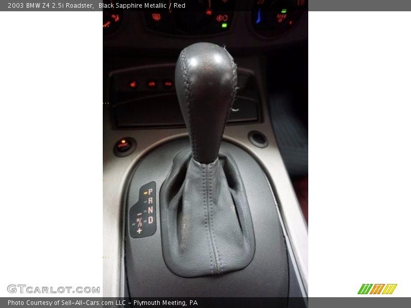 Black Sapphire Metallic / Red 2003 BMW Z4 2.5i Roadster