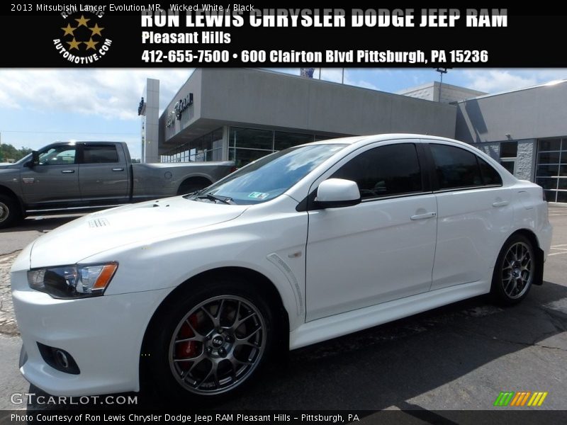 Wicked White / Black 2013 Mitsubishi Lancer Evolution MR