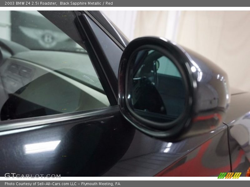 Black Sapphire Metallic / Red 2003 BMW Z4 2.5i Roadster