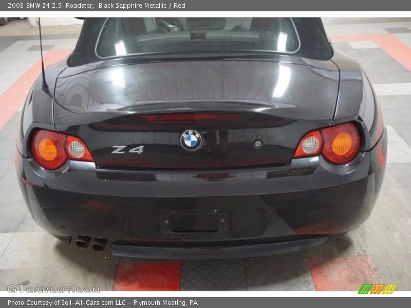 Black Sapphire Metallic / Red 2003 BMW Z4 2.5i Roadster