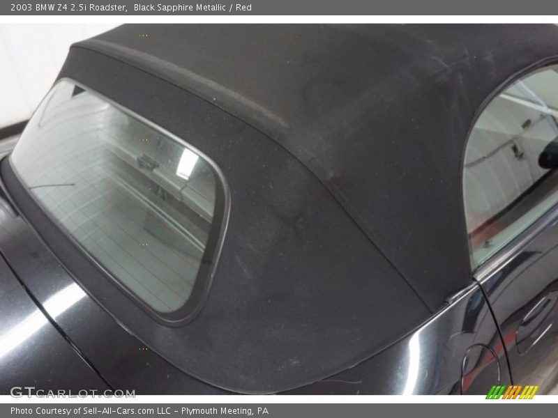 Black Sapphire Metallic / Red 2003 BMW Z4 2.5i Roadster