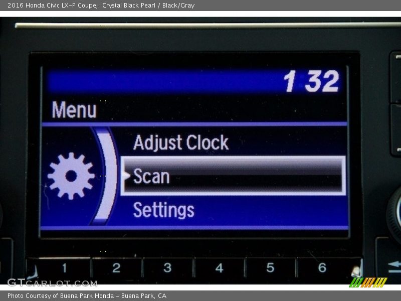 Crystal Black Pearl / Black/Gray 2016 Honda Civic LX-P Coupe