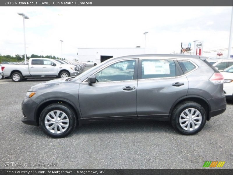 Gun Metallic / Charcoal 2016 Nissan Rogue S AWD