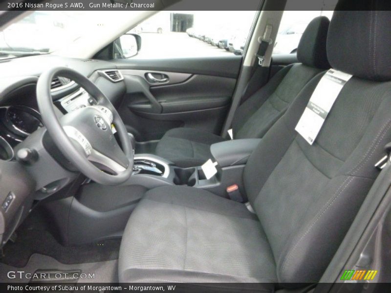 Gun Metallic / Charcoal 2016 Nissan Rogue S AWD