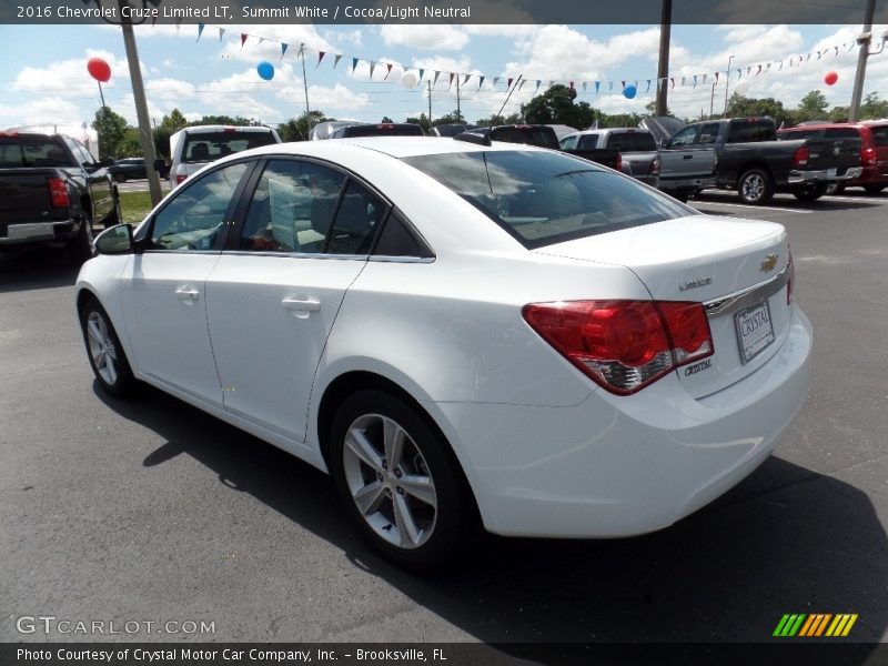 Summit White / Cocoa/Light Neutral 2016 Chevrolet Cruze Limited LT