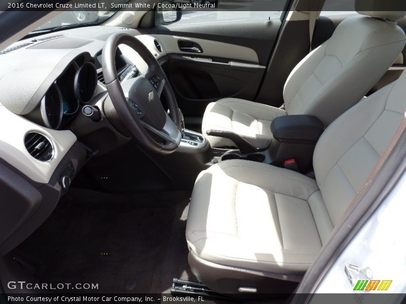 Summit White / Cocoa/Light Neutral 2016 Chevrolet Cruze Limited LT