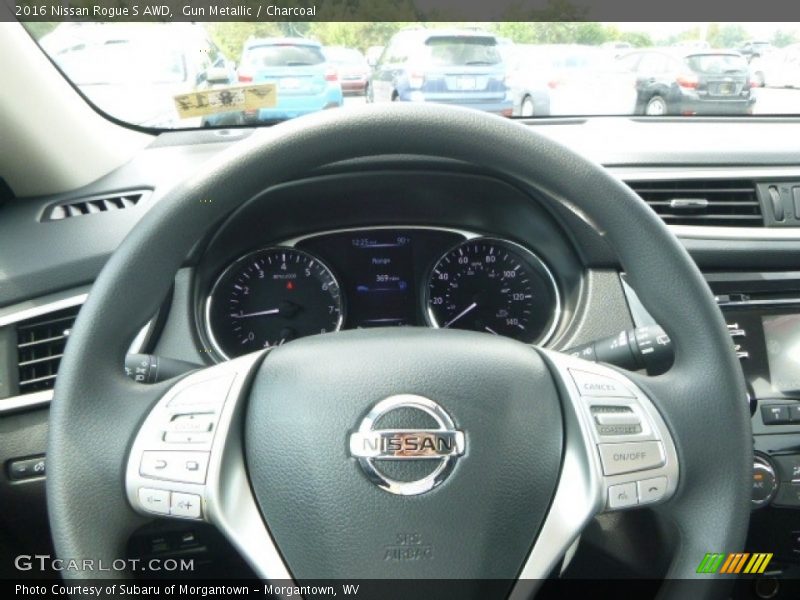 Gun Metallic / Charcoal 2016 Nissan Rogue S AWD