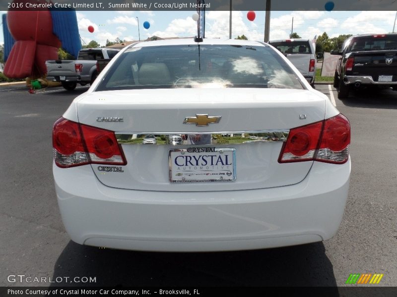 Summit White / Cocoa/Light Neutral 2016 Chevrolet Cruze Limited LT