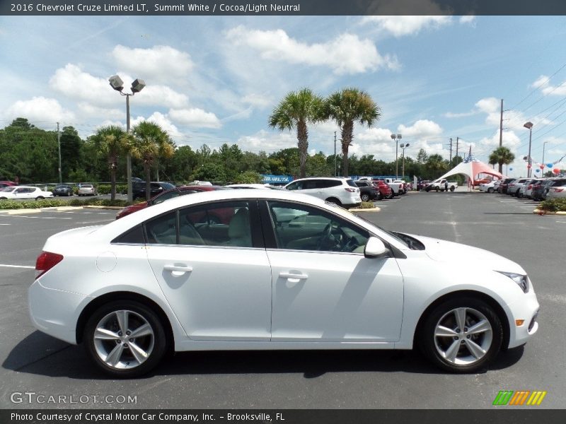Summit White / Cocoa/Light Neutral 2016 Chevrolet Cruze Limited LT