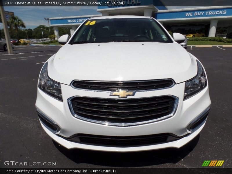 Summit White / Cocoa/Light Neutral 2016 Chevrolet Cruze Limited LT