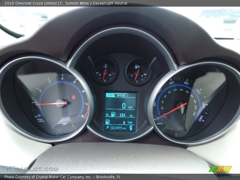 Summit White / Cocoa/Light Neutral 2016 Chevrolet Cruze Limited LT
