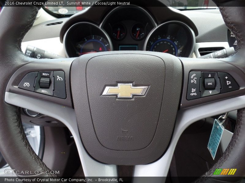 Summit White / Cocoa/Light Neutral 2016 Chevrolet Cruze Limited LT