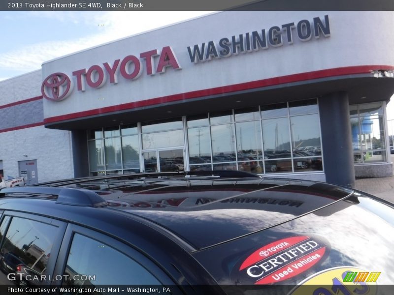 Black / Black 2013 Toyota Highlander SE 4WD