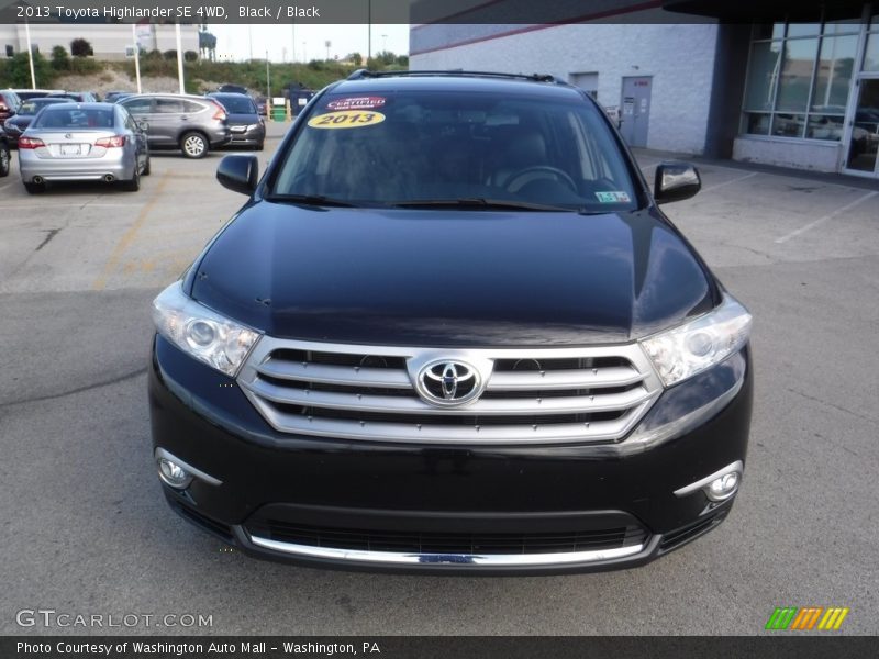 Black / Black 2013 Toyota Highlander SE 4WD